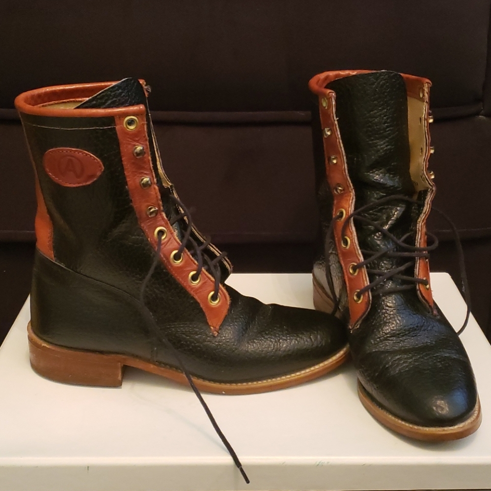 Acme Lace-Up Western Style Boots
